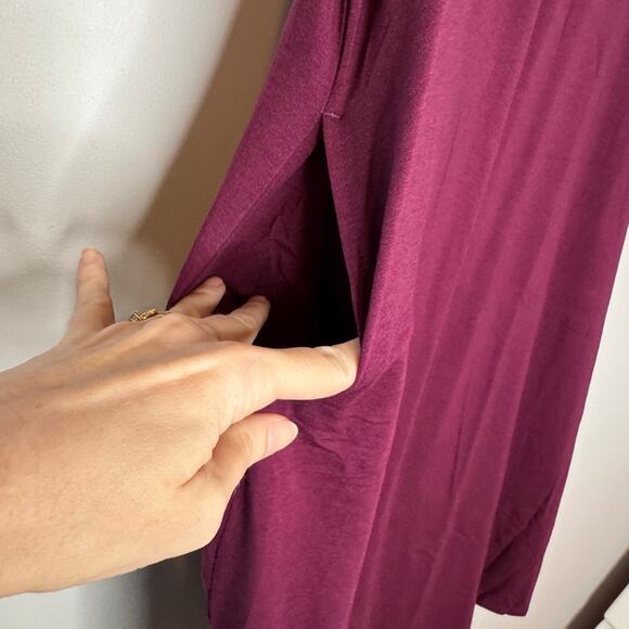 GYS Sleeveless Pajama Dress Sleepwear with Pockets Grape Purple NWT Size Large - Picture 4 of 9